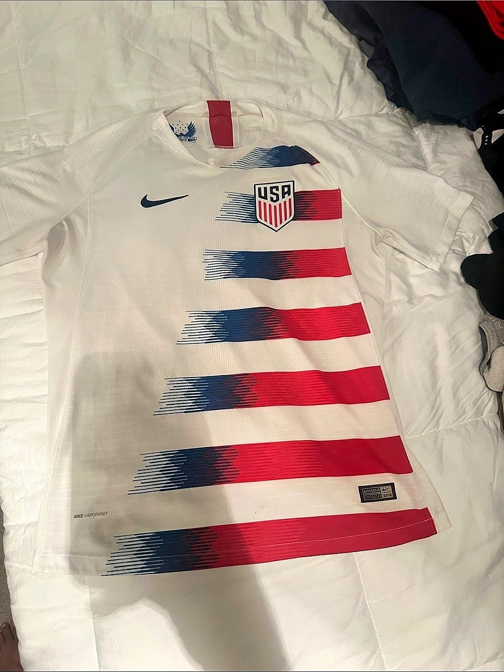 Nike USMNT Men’s Vapor Match Home Soccer Jersey White & Red Medium